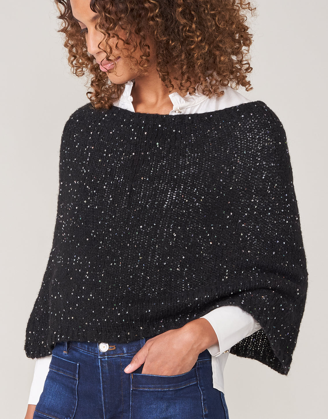  Black Sequin Infinity Wrap