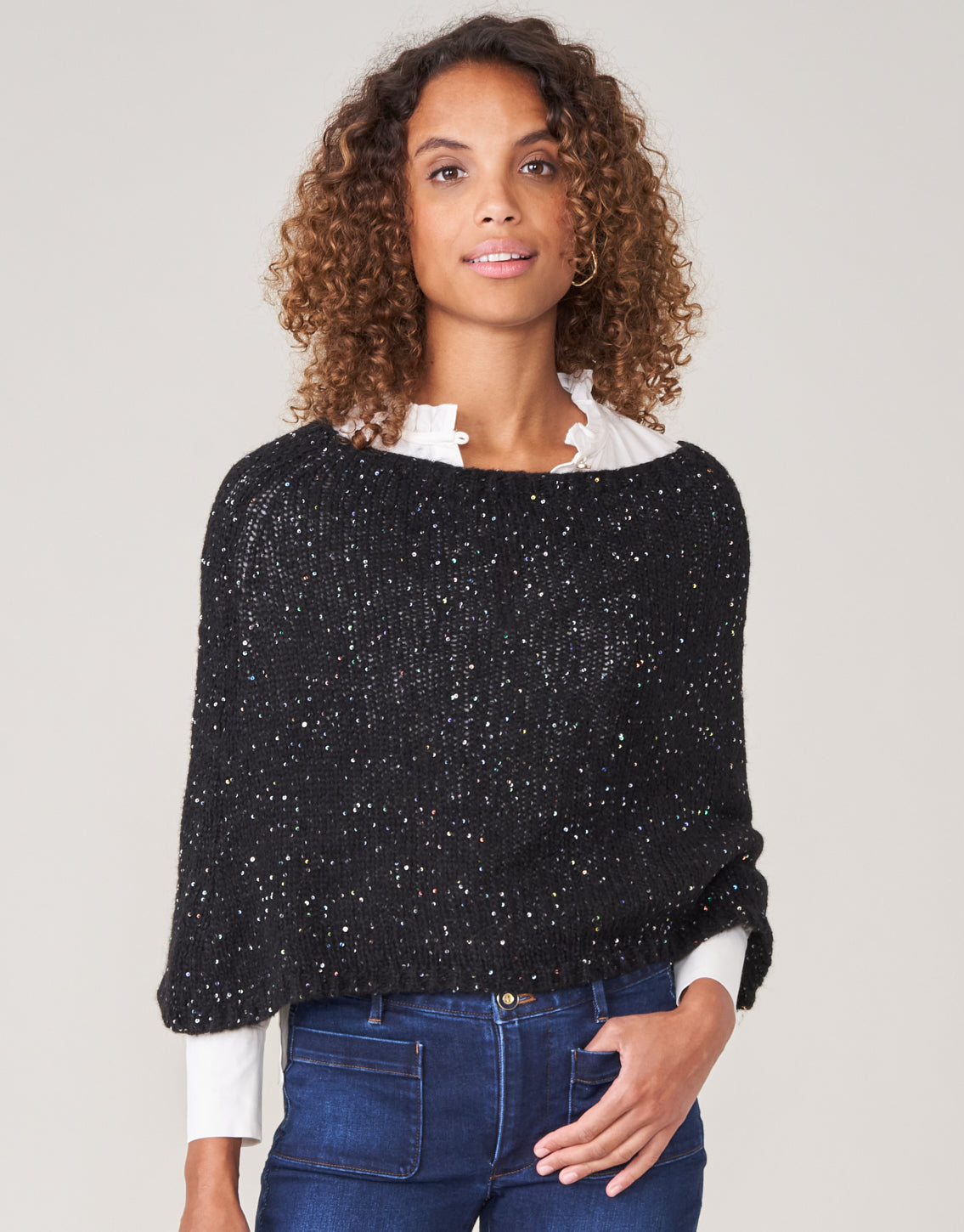 Black Sequin Infinity Wrap
