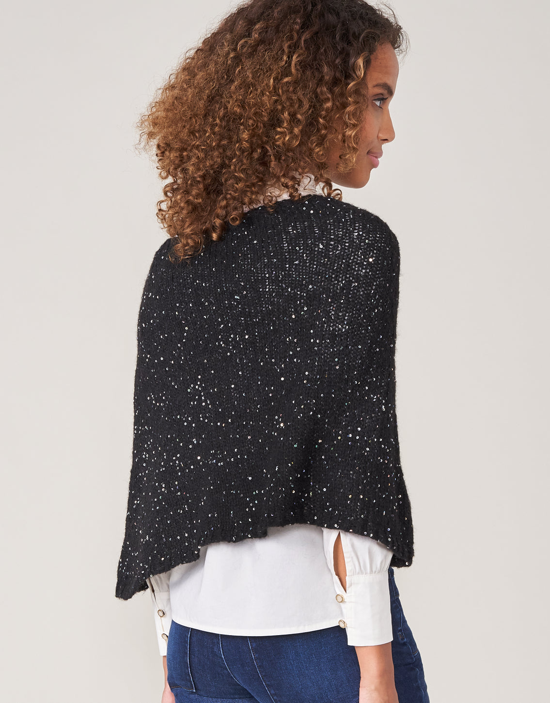  Black Sequin Infinity Wrap