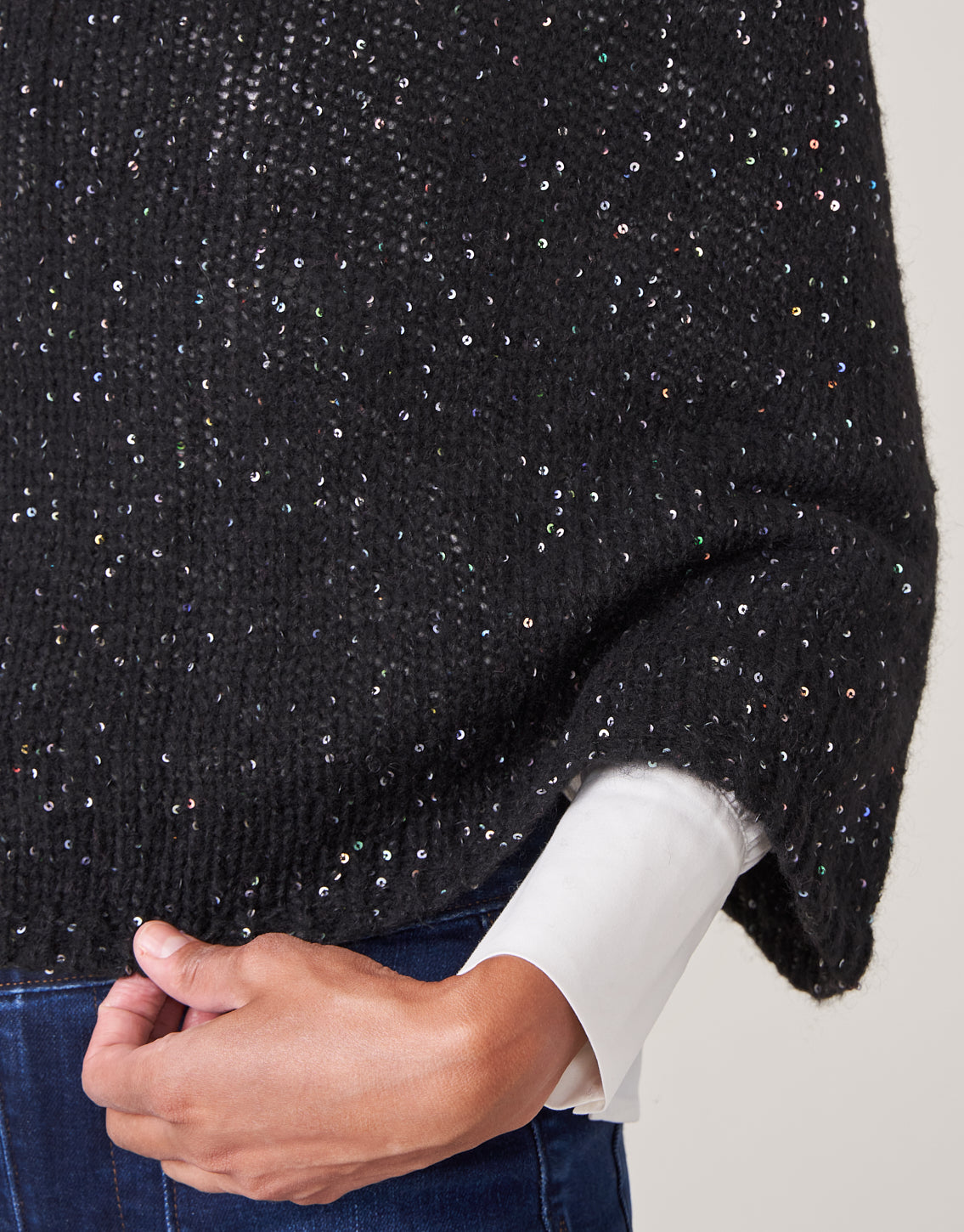  Black Sequin Infinity Wrap