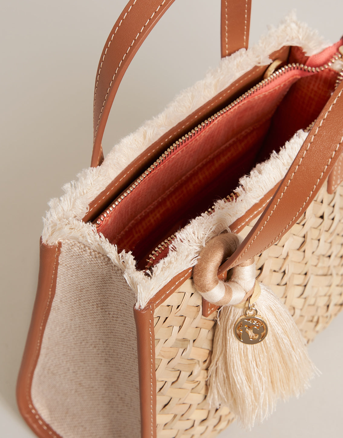  Straw Dune Satchel Crossbody Natural