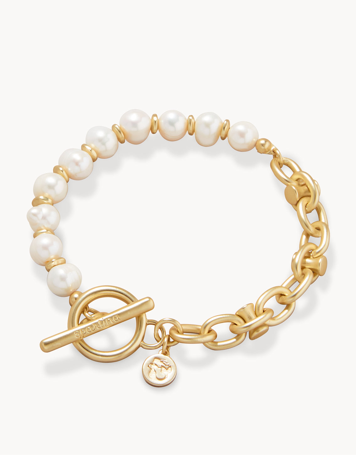  Hourglass Pearl Toggle Bracelet Pearl