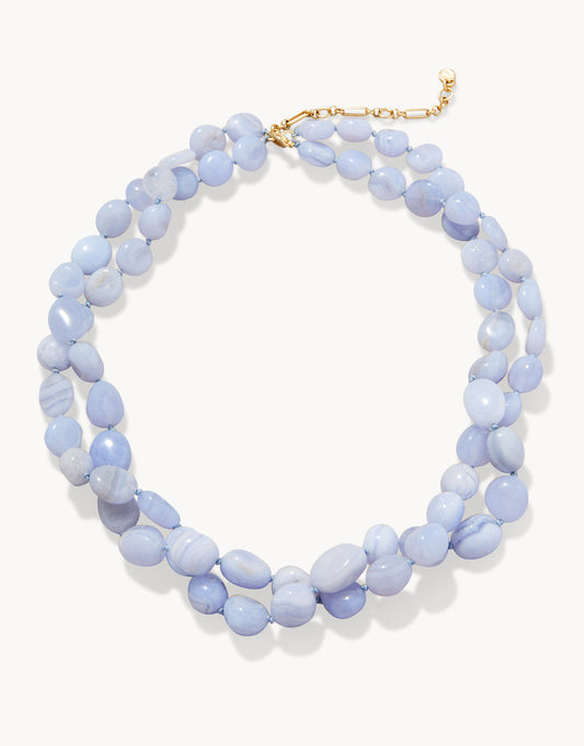  The Bluff Necklace Blue Chalcedony