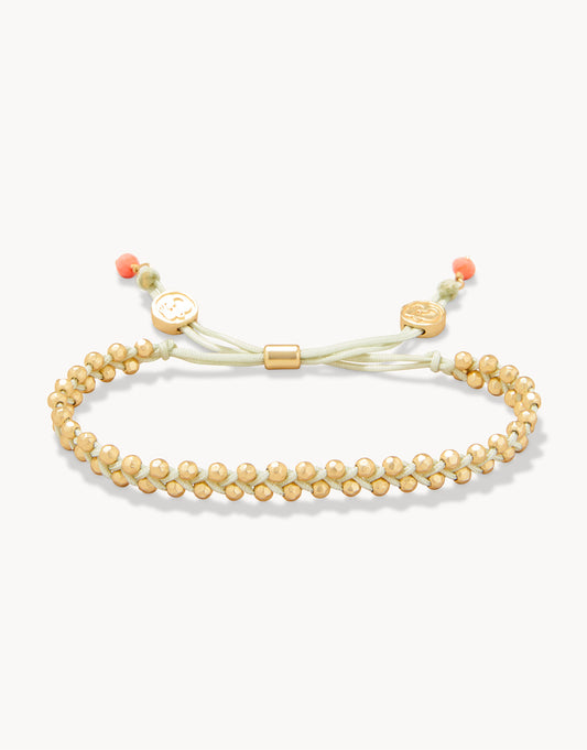  Friendship Bracelet Sage/Gold Beads
