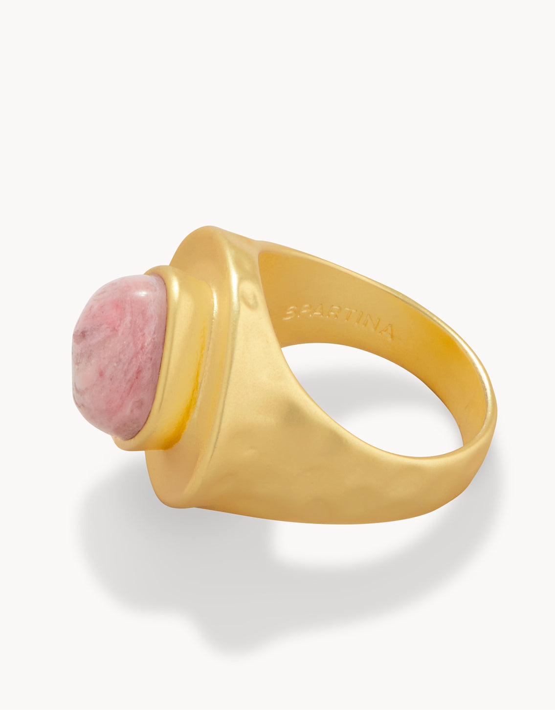  Stone Ring Pink Rhodonite