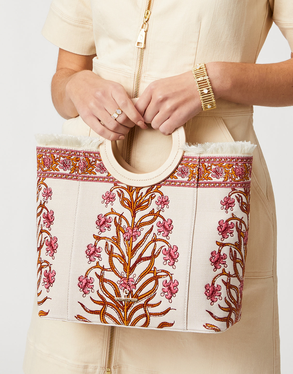  Resort Tote Pepper Hall Woodblock Floral