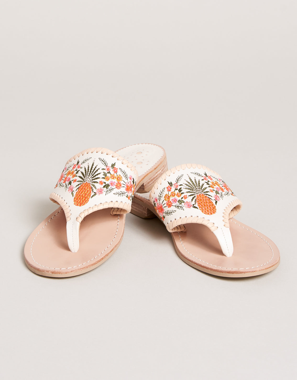  Spartina X Jack Rogers Pineapple Embroidery Sandal