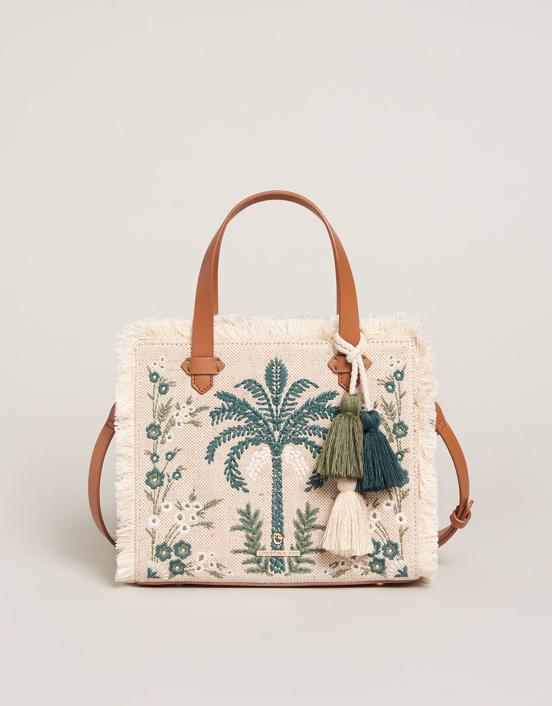  Boho Fringe Satchel Crossbody Alljoy Landing Palm Tree