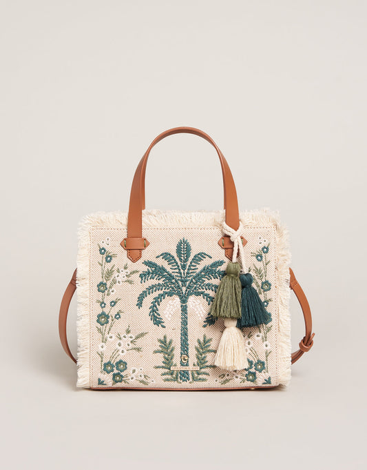  Boho Fringe Satchel Crossbody Alljoy Landing Palm Tree