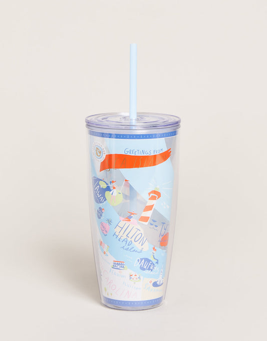  Clear Drink Tumbler 24 Oz. Sea Islands