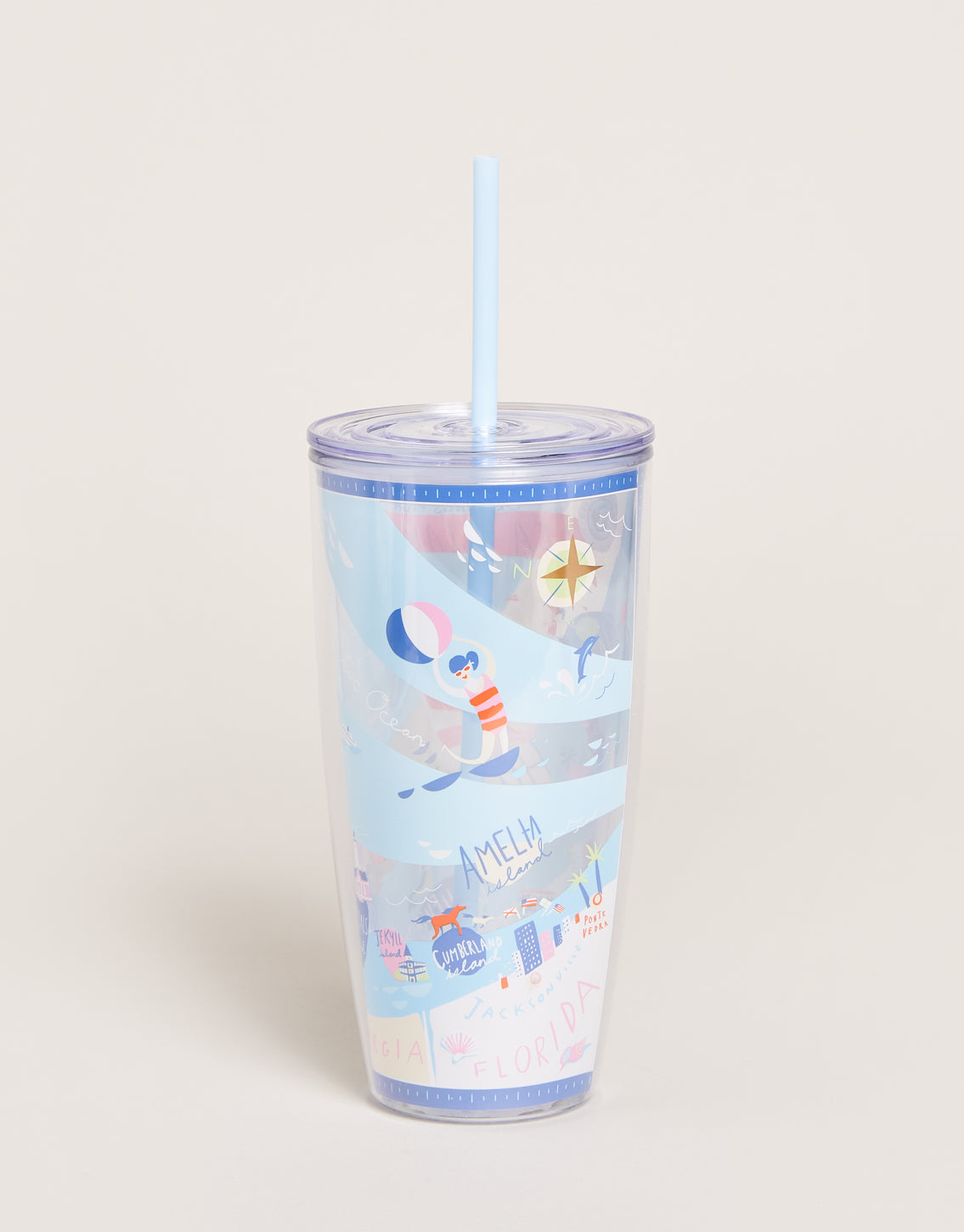  Clear Drink Tumbler 24 Oz. Sea Islands