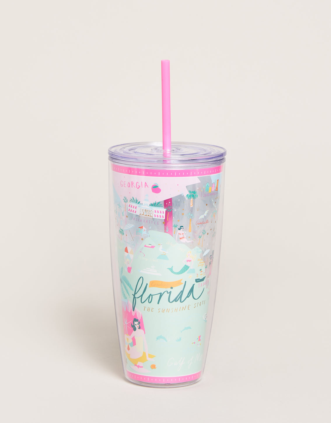  Clear Drink Tumbler 24 Oz. Florida