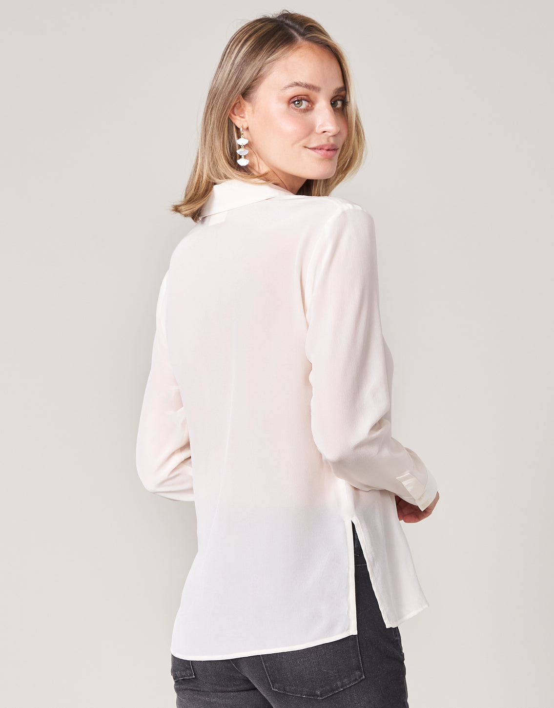  Arden Silk Blouse Powder Pink