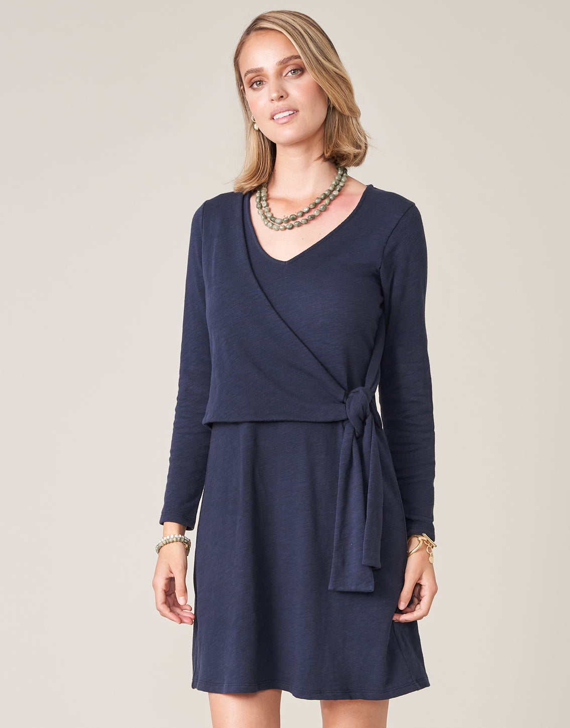  Deanna Wrap Dress Slate Blue