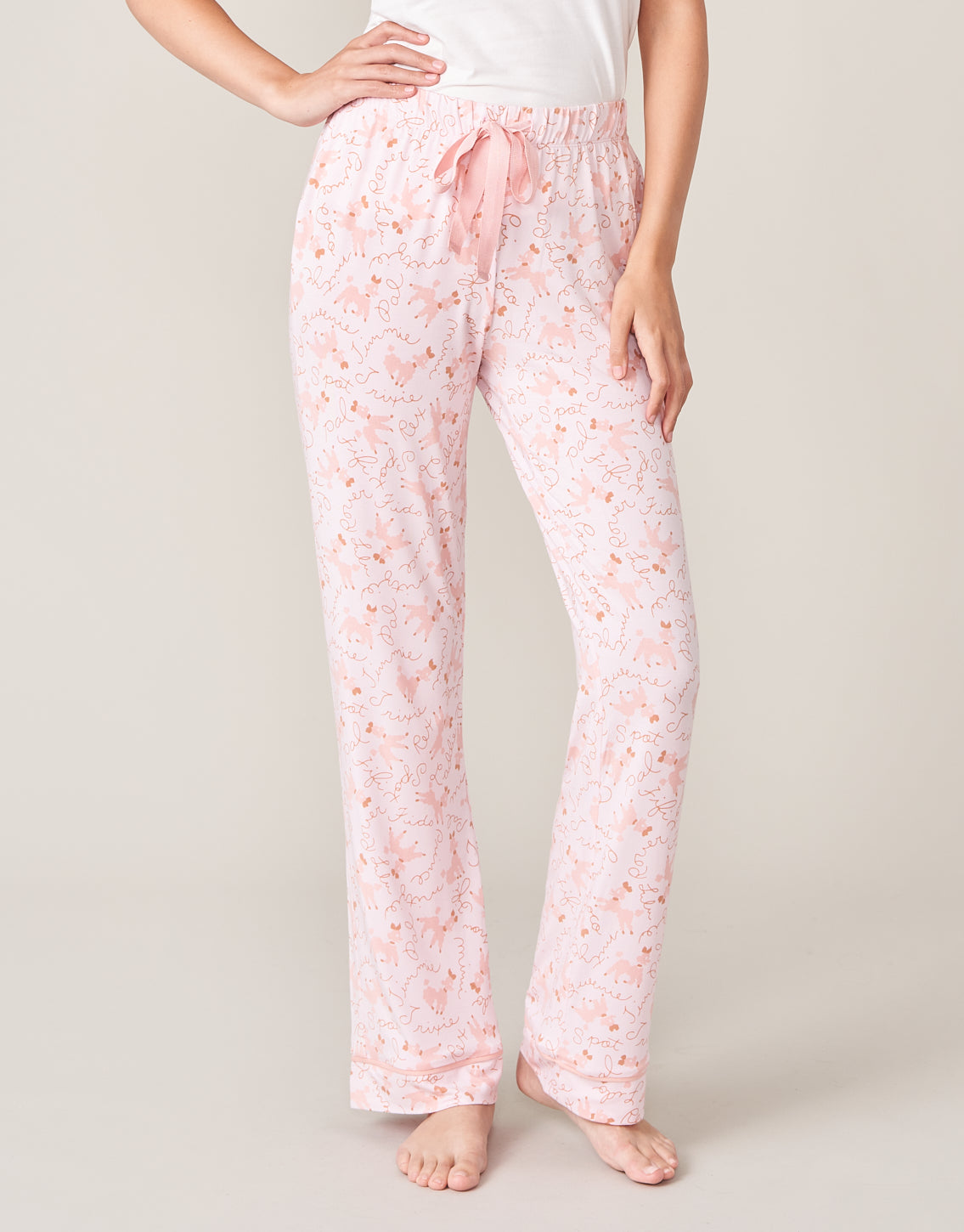  Pajama Pant Pink Poodles