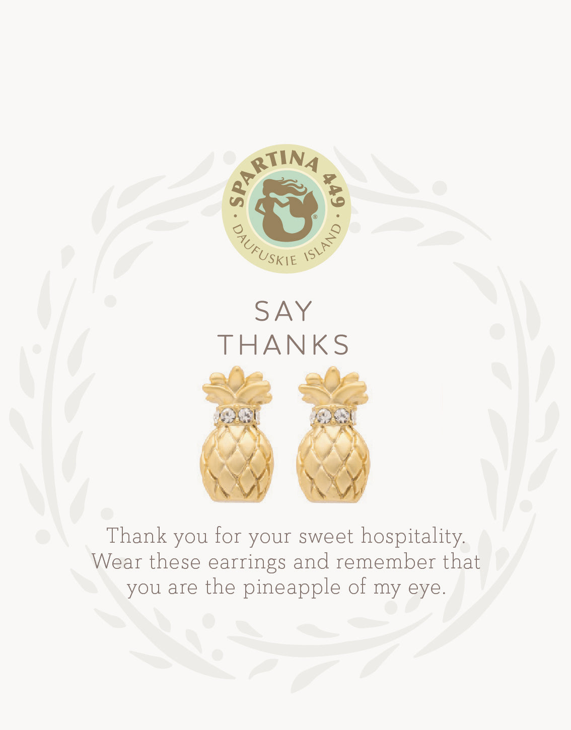  Sea La Vie Stud Earrings Thanks/Pineapple