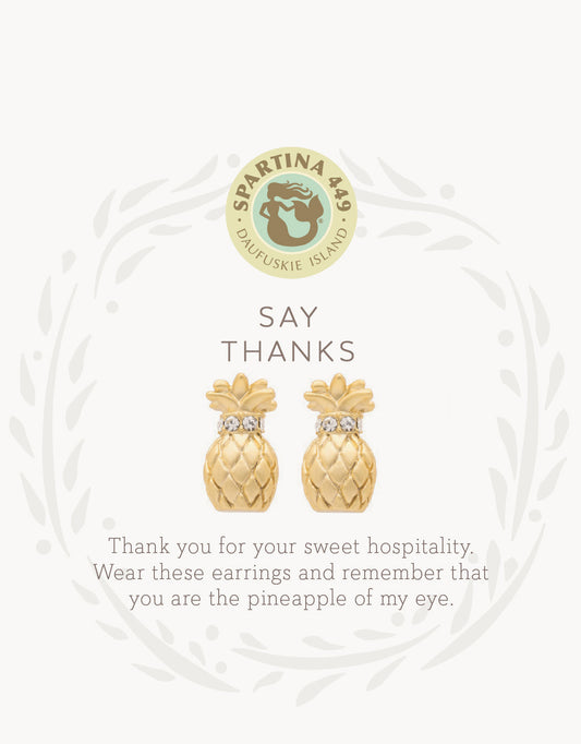  Sea La Vie Stud Earrings Thanks/Pineapple