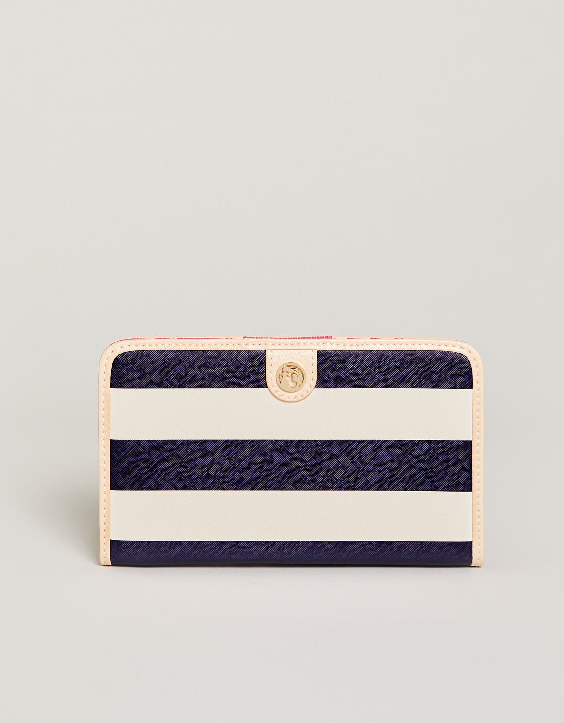  Snap Wallet Navy Stripe