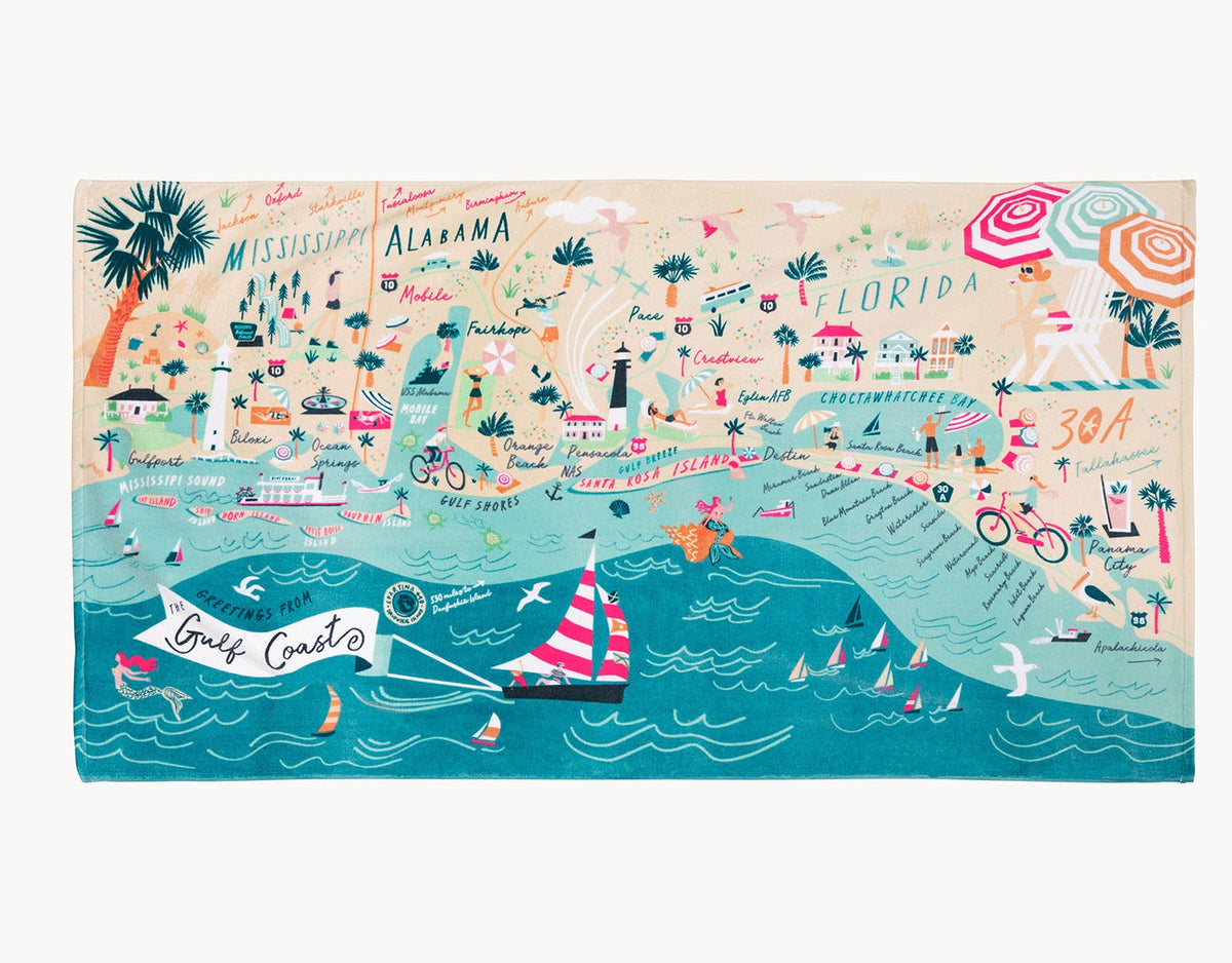  Gulf Coast Beach Towel