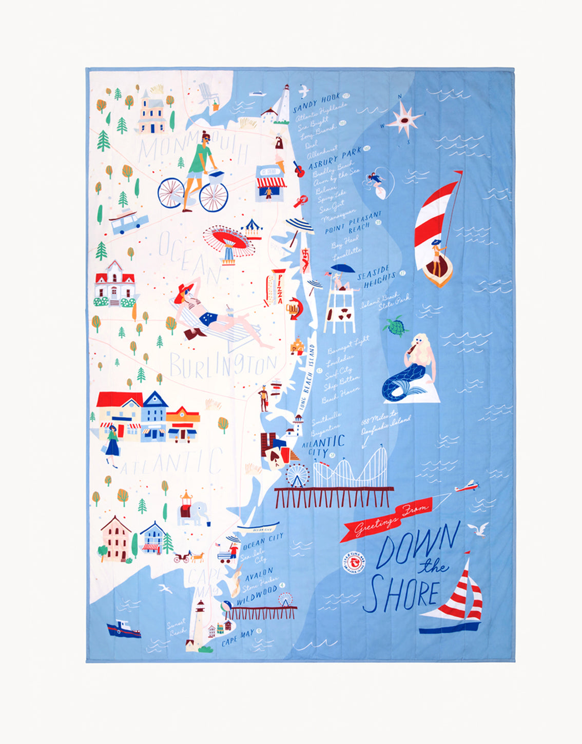  Down The Shore Quilted Throw