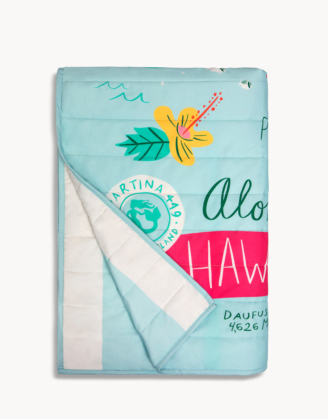  Hawaiian Islands Cotton Quilted Throw
