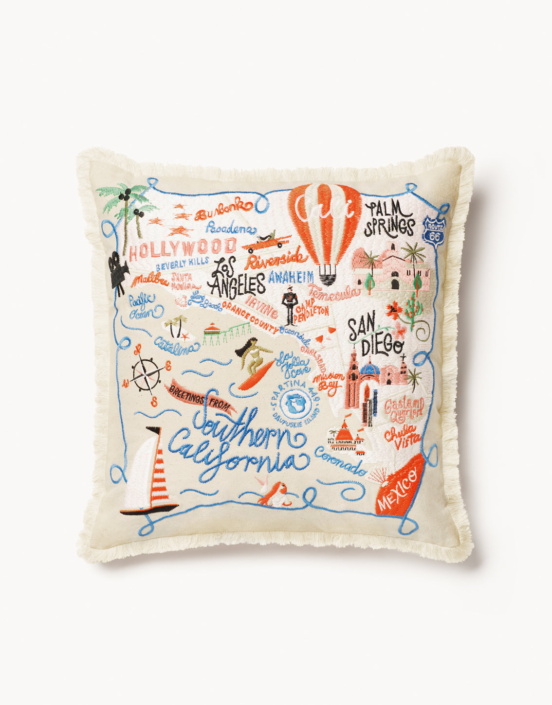  Embroidered Pillow Southern California