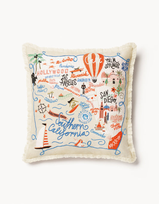 Embroidered Pillow Southern California