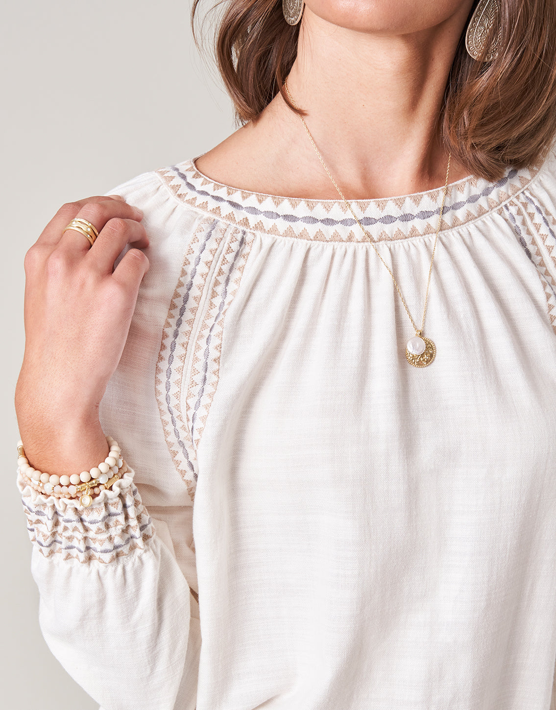  Floret Necklace Gold/Pearl