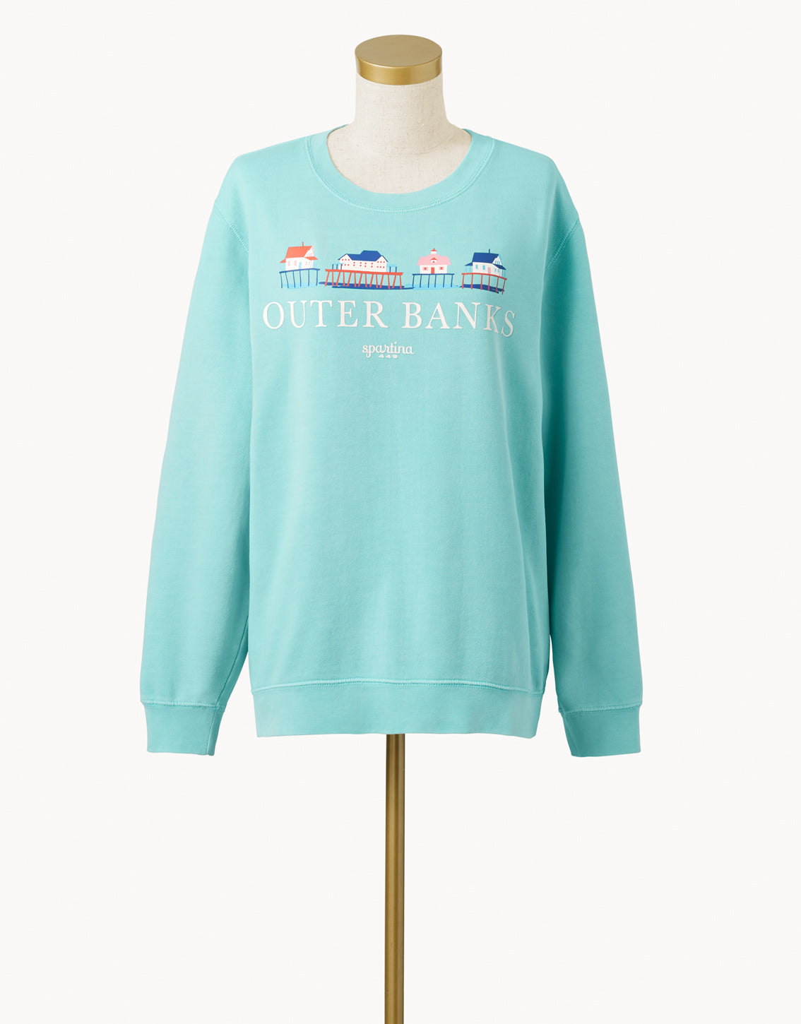  Outer Banks Sweatshirt Mint Stilted Beach Houses