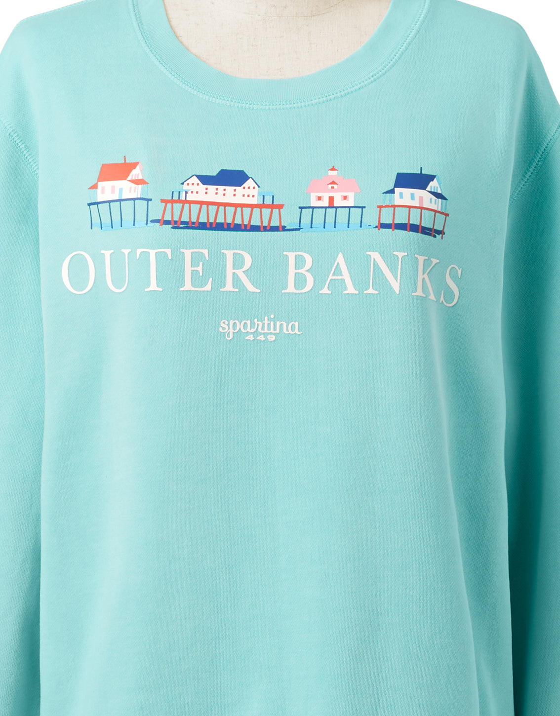  Outer Banks Sweatshirt Mint Stilted Beach Houses