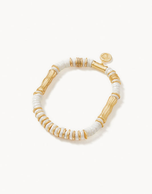  Bamboo Shell Stretch Bracelet