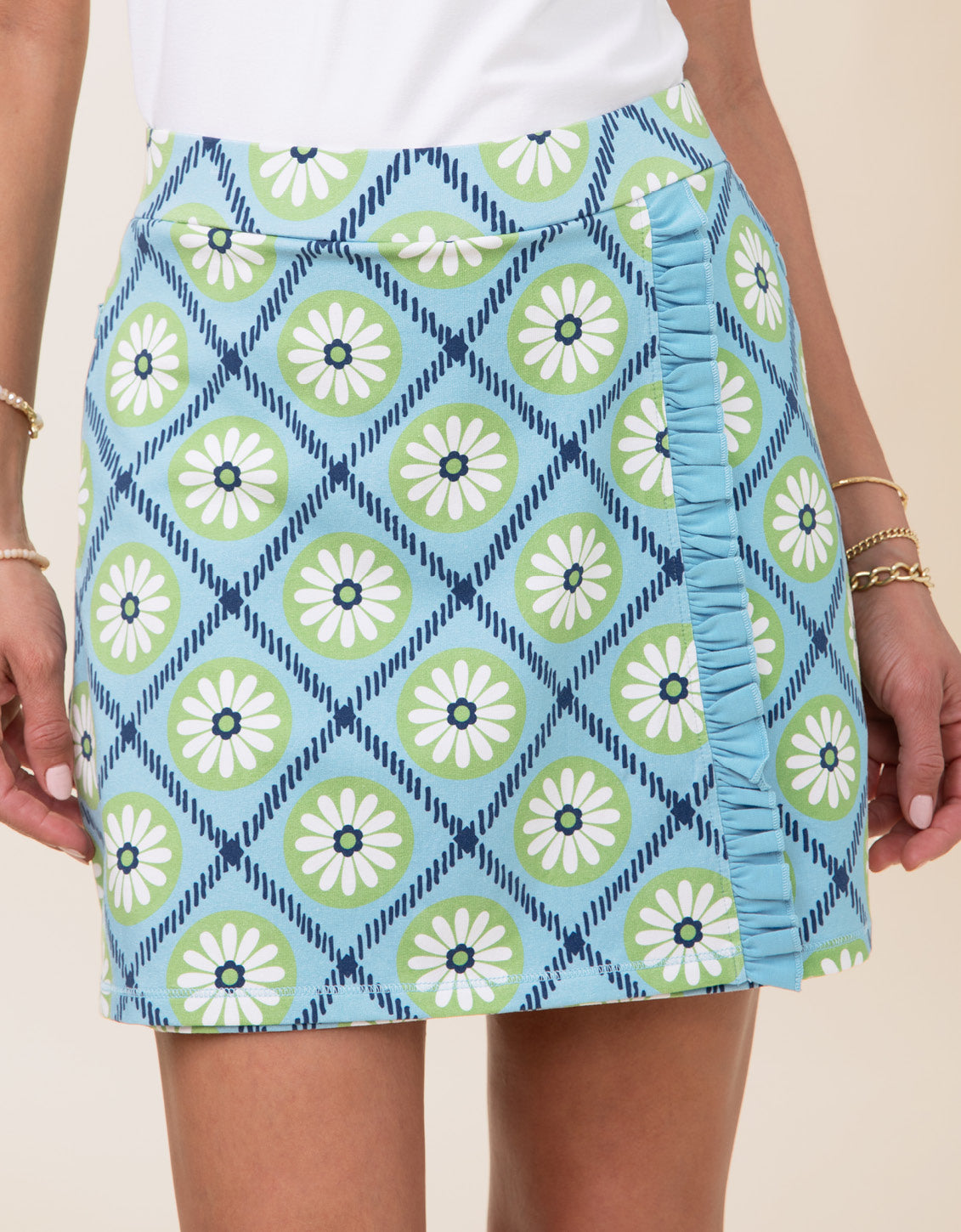  Ruffle Skort Strathy Hall Daisy Geo