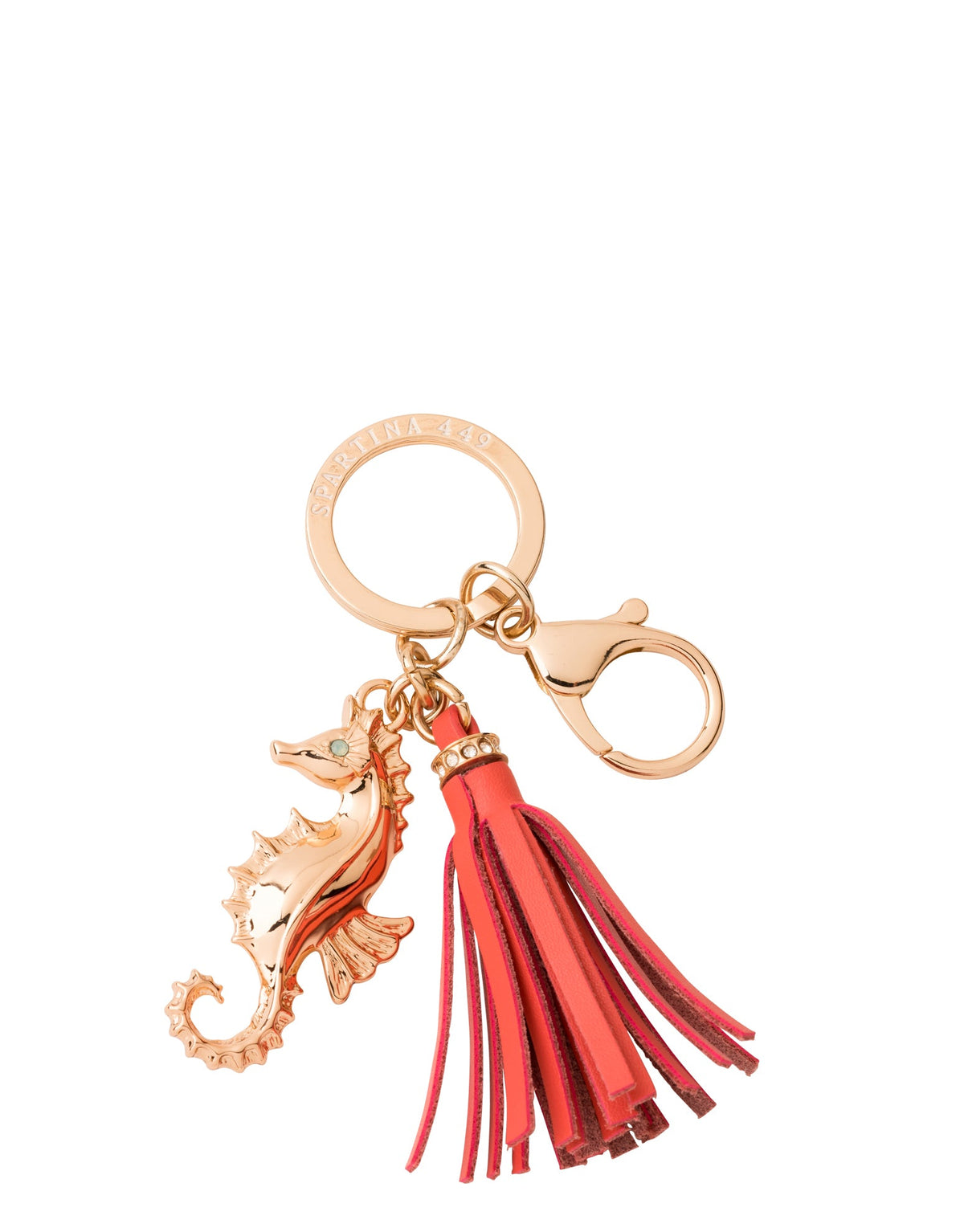  Seahorse Keychain Coral