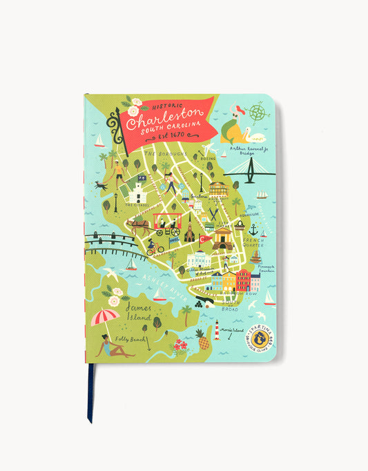 Charleston Ruled Notebook