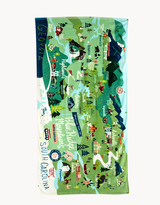  Blue Ridge Mountains Beach Towel