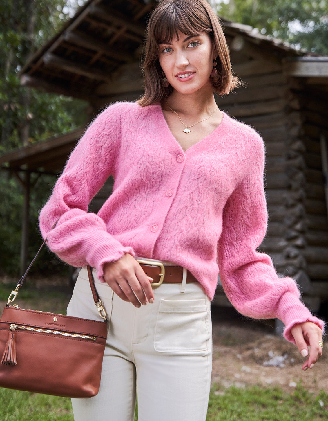  Nadine Cardigan Wild Rose