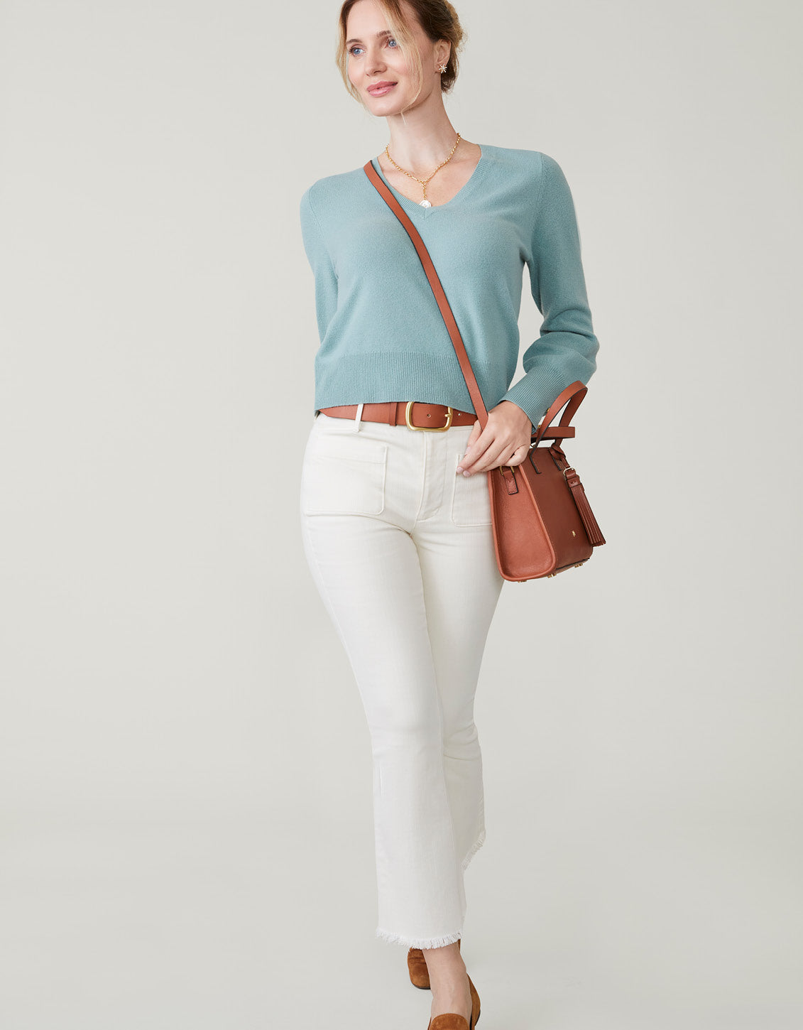  Hayden Cashmere Sweater Blue Storm