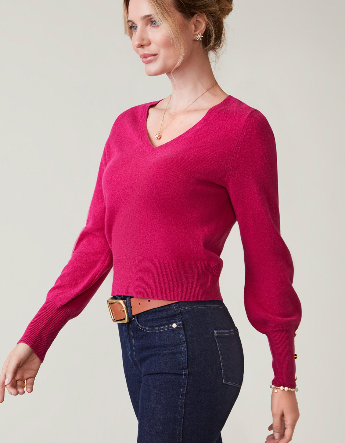  Hayden Cashmere Sweater Sangria