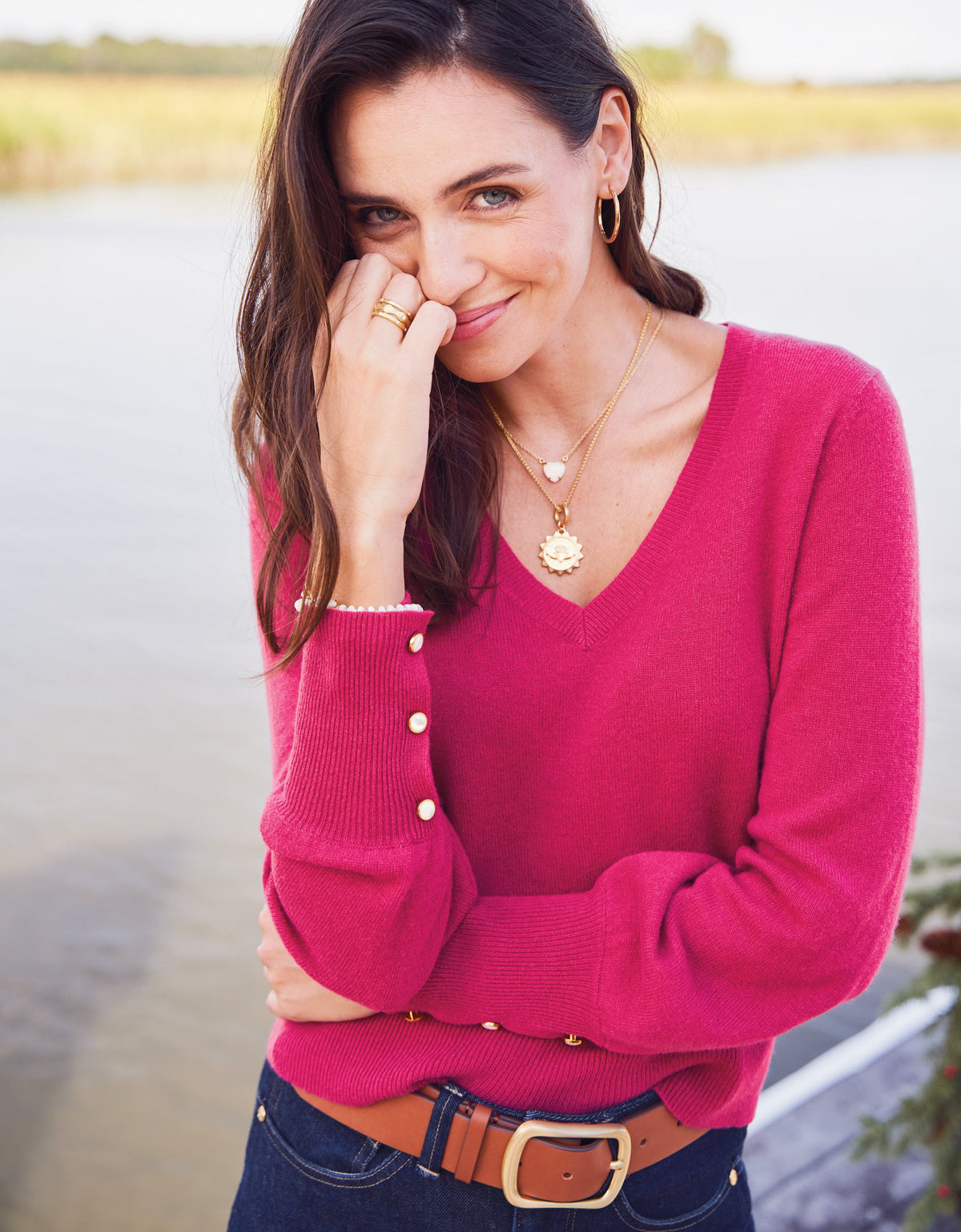  Hayden Cashmere Sweater Sangria