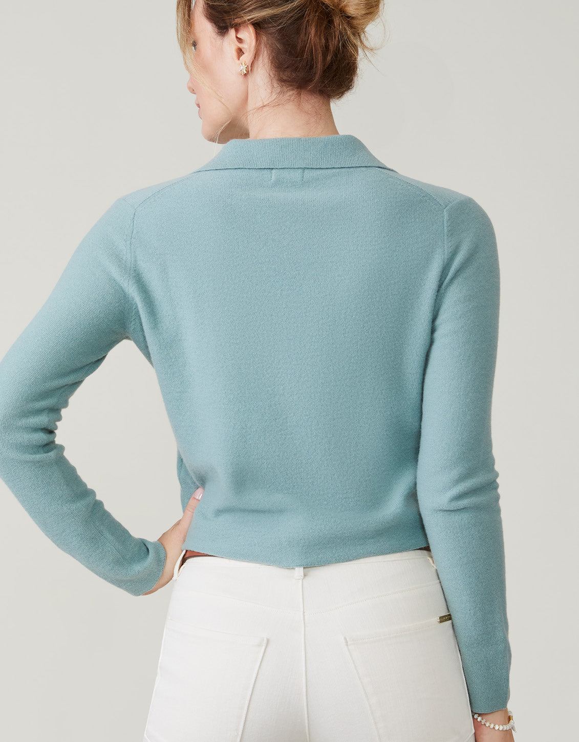  Yvette Cashmere Cardigan Blue Storm