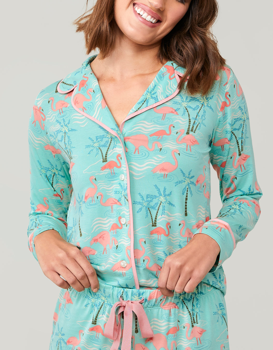  Pajama Top Flamingos