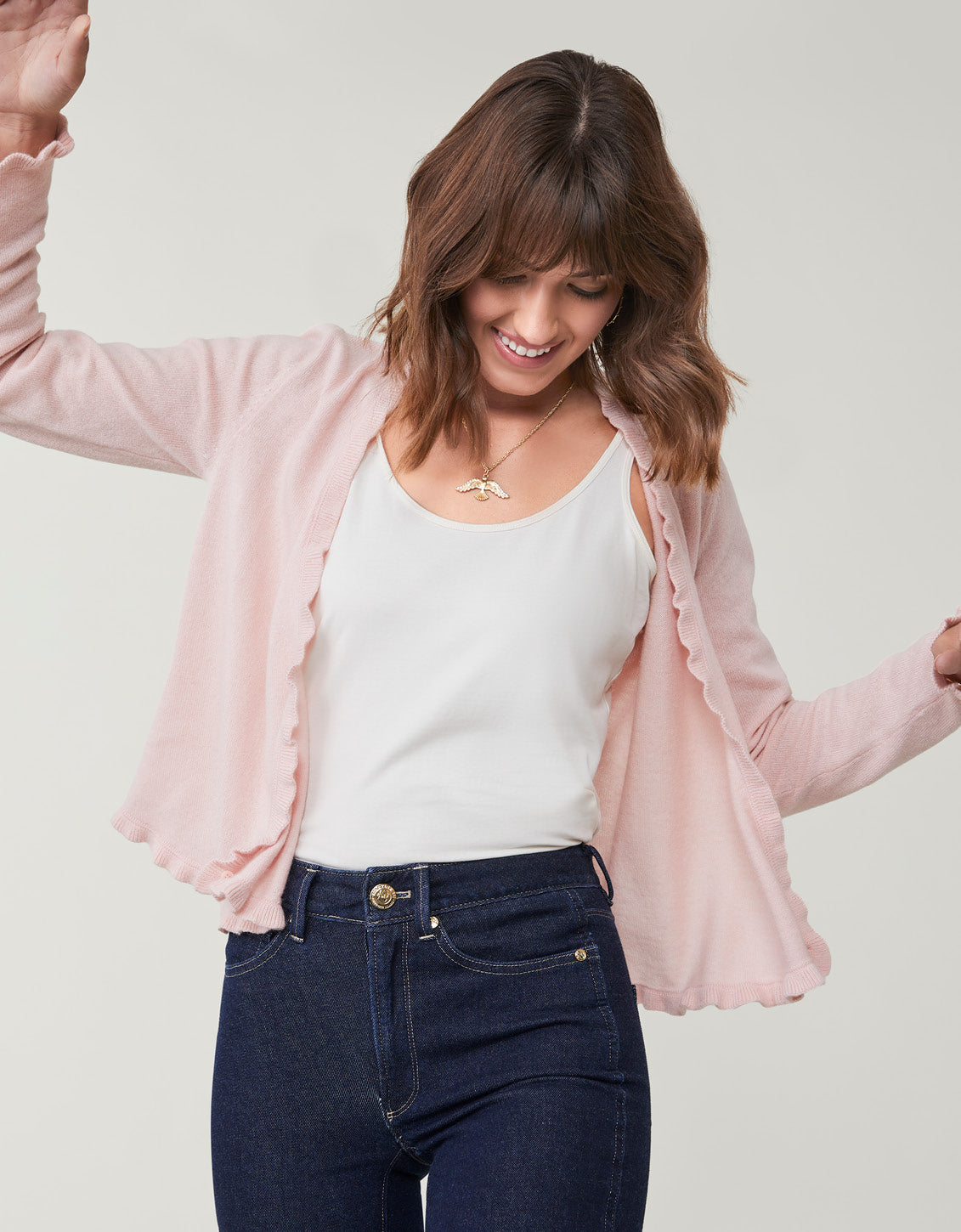  Clara Convertible Cardigan Soft Blush