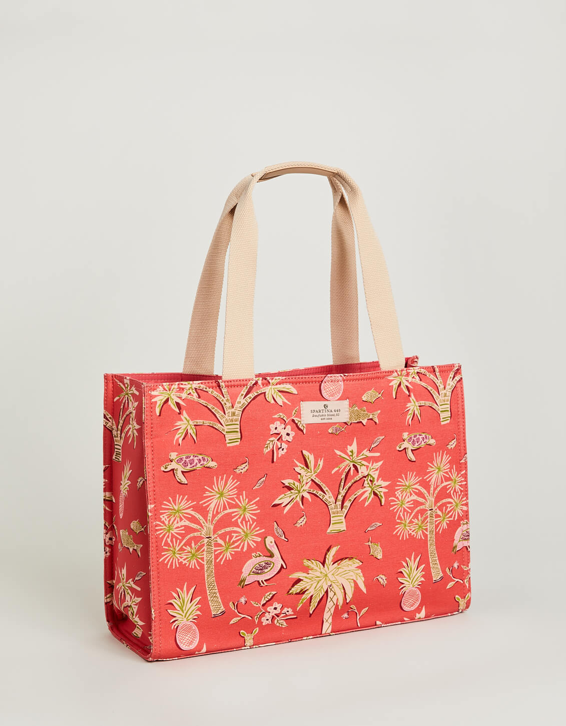  Shopper Tote Lowcountry Fauna Red