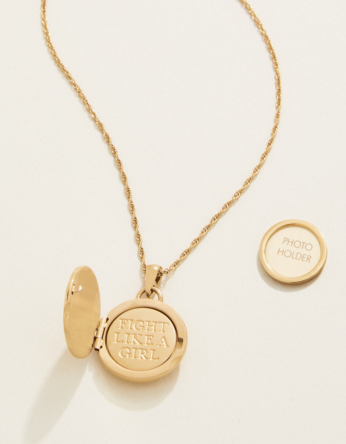  Mini Round Locket Necklace Starburst