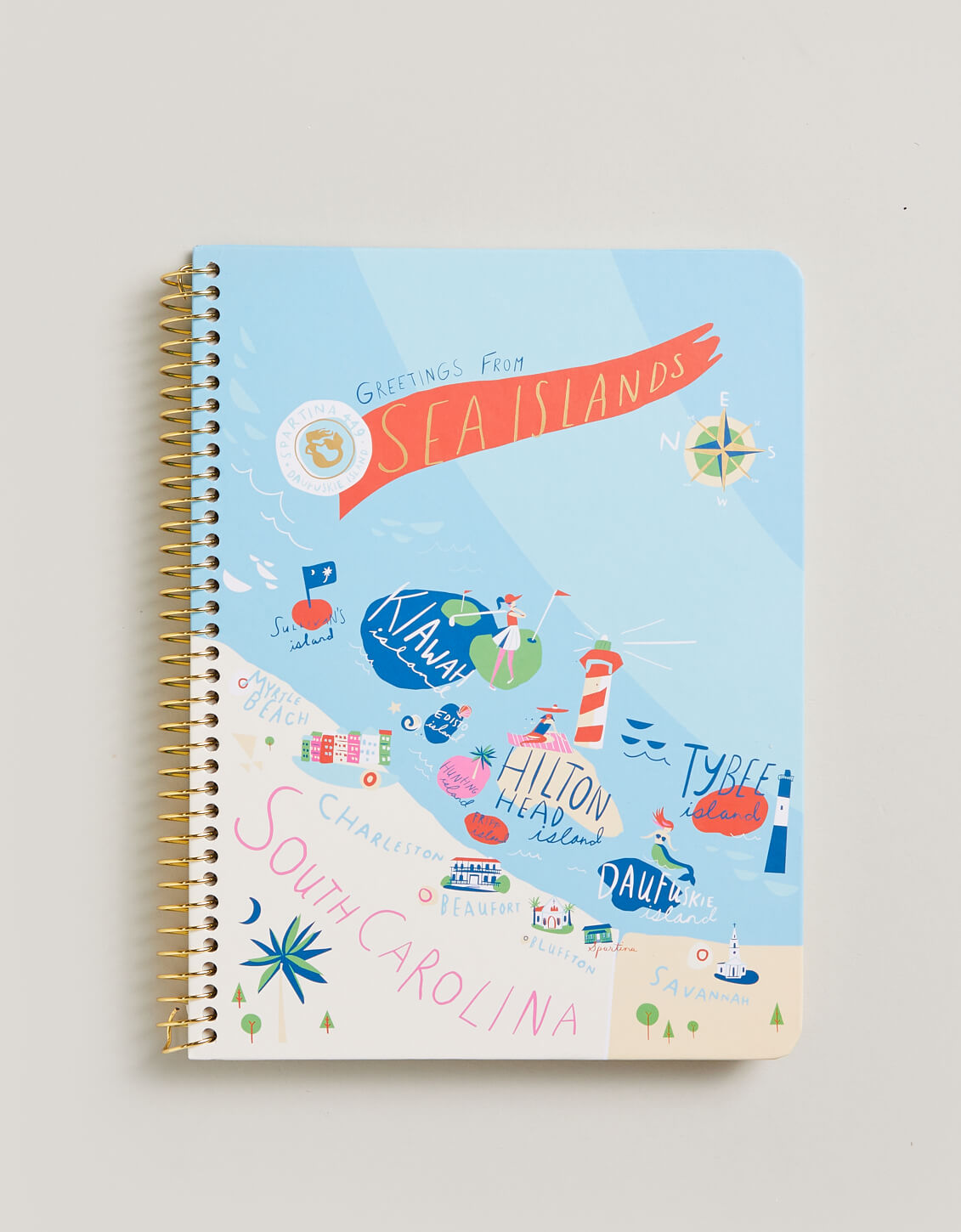  Sea Islands Ruled Notebook 6.5x8.5