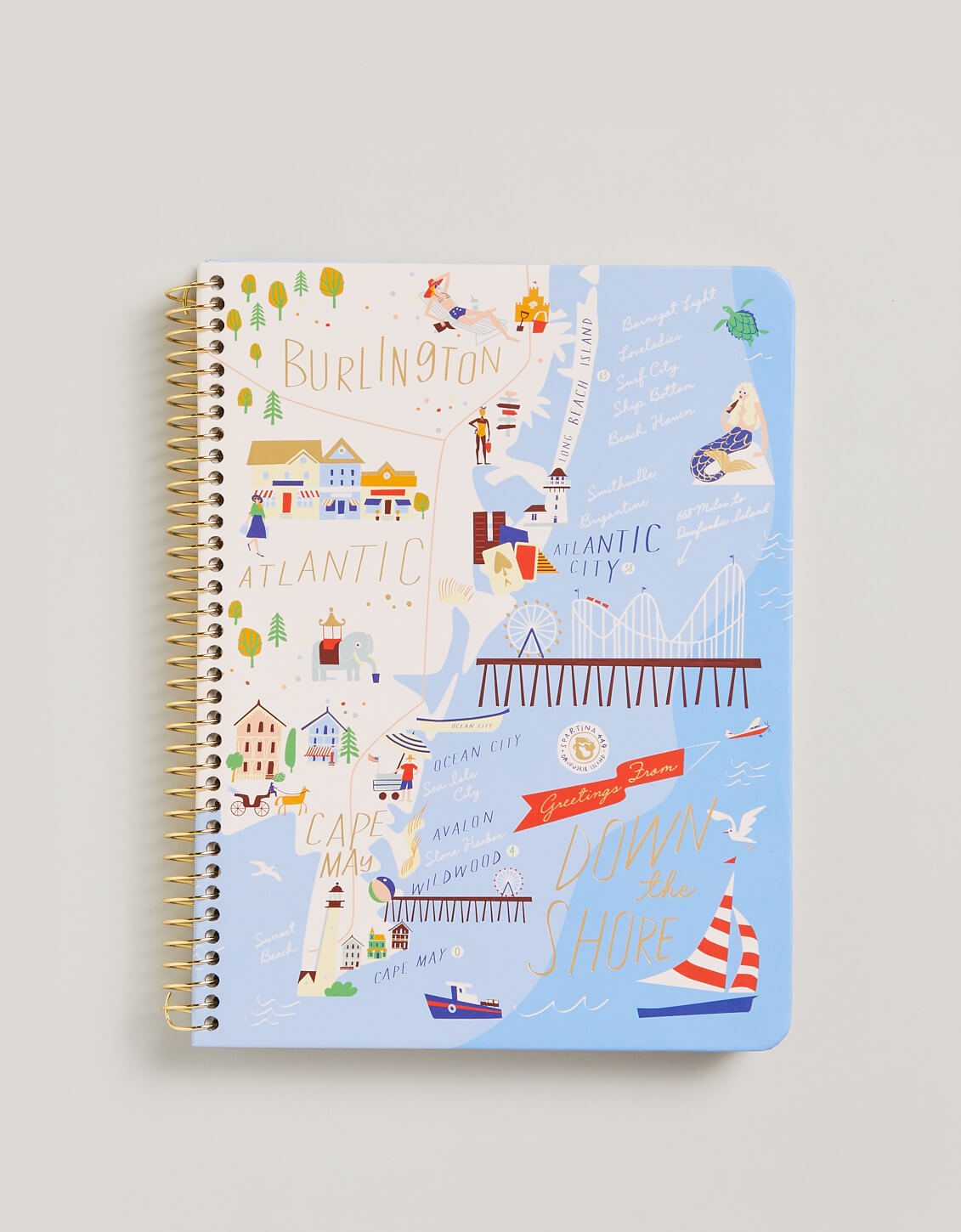  Down The Shore Ruled Notebook 6.5x8.5