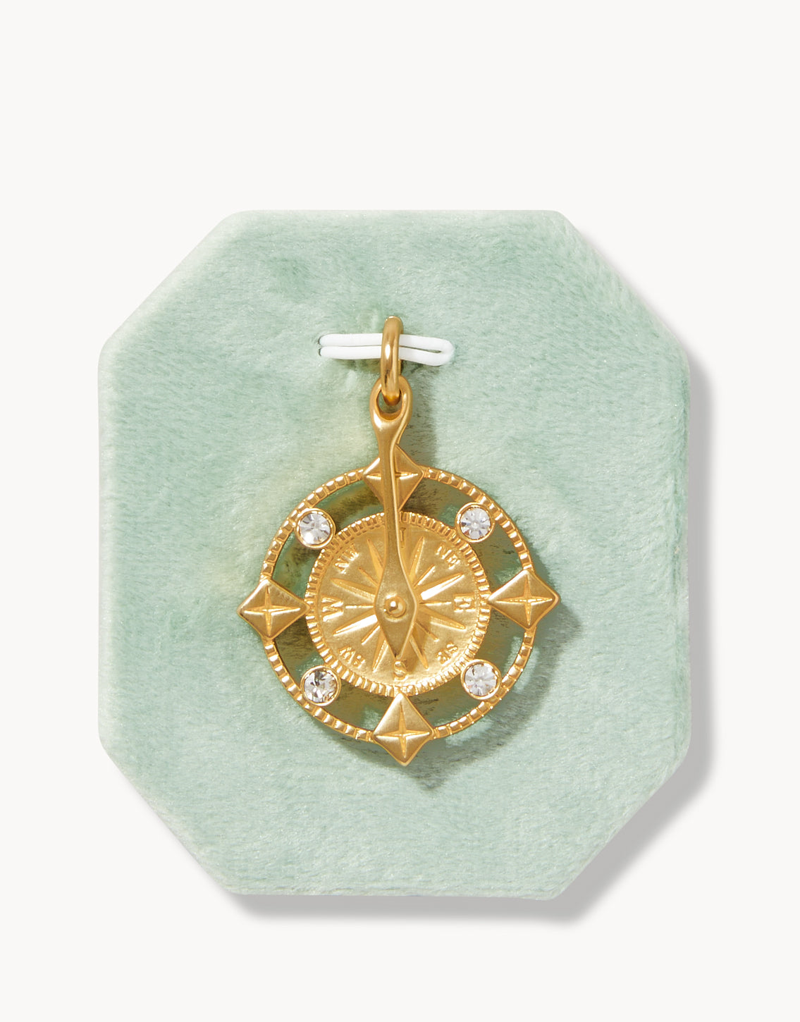 Explorer Compass Crystal Charm