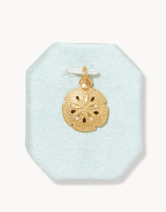  High Tide Charm Sand Dollar/White Opal