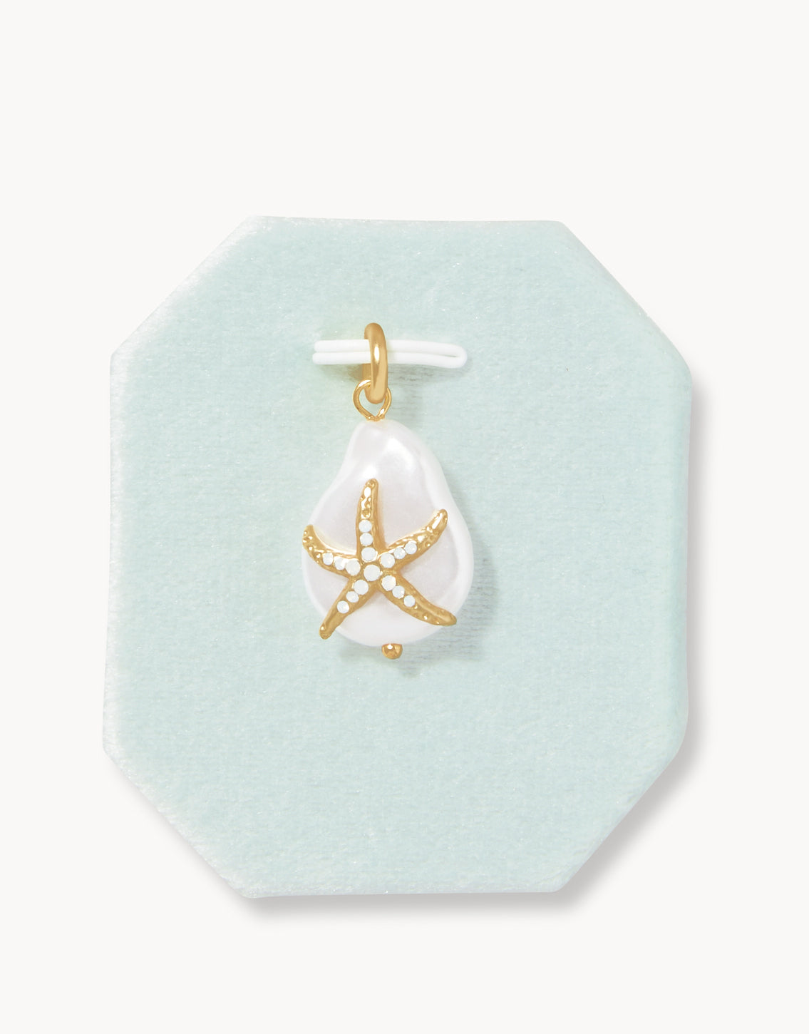  Shine Charm Starfish/Faux Pearl