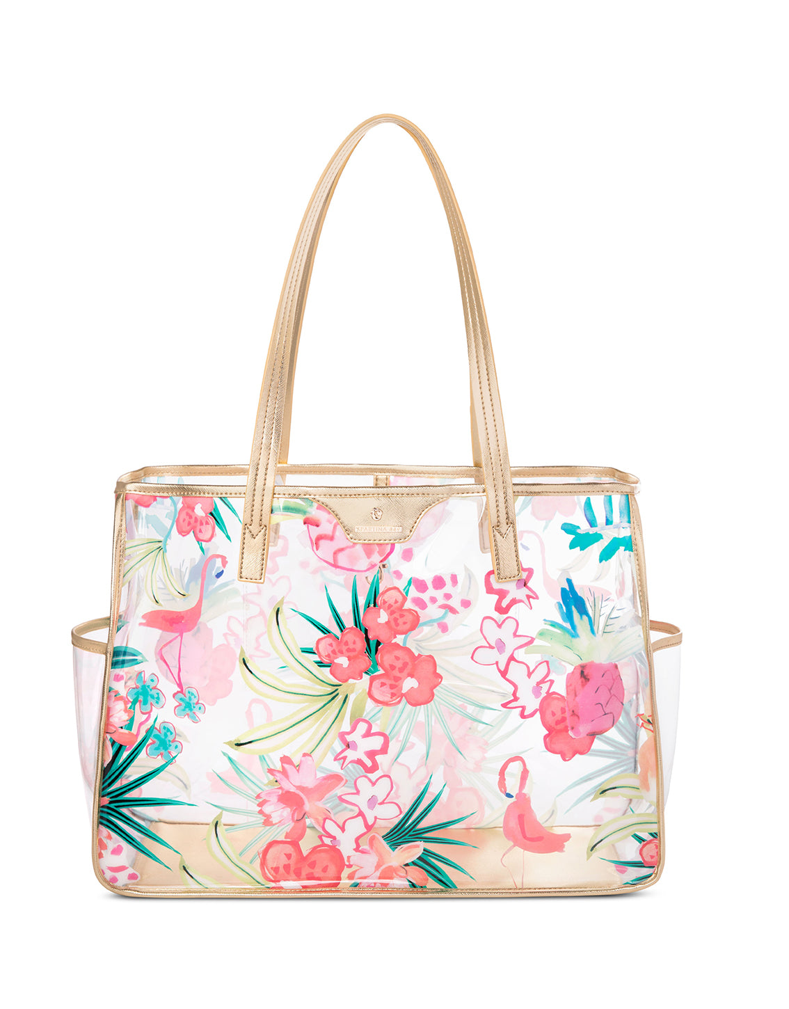  Flamingo Floral Retreat Beach Tote